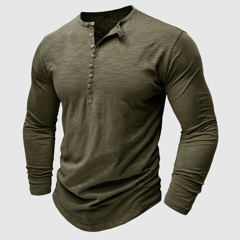 Ansel - Casual Cotton Shirt with Buttons for Men