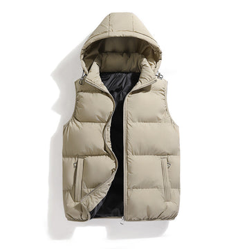 Kenneth - Modern, warm vest with hood for men