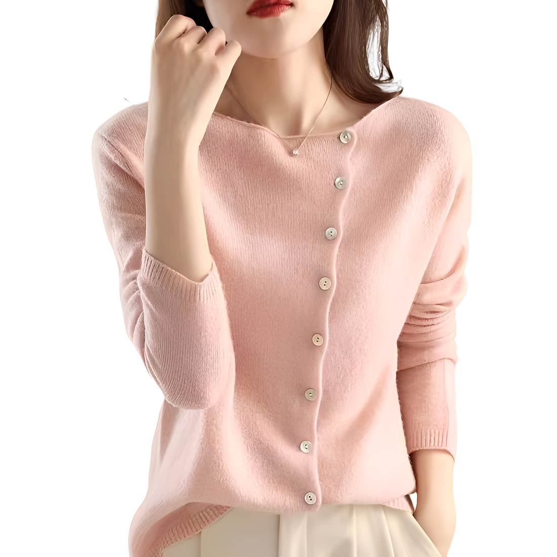 Bethanie - Casual long-sleeve knit jacket made of wool
