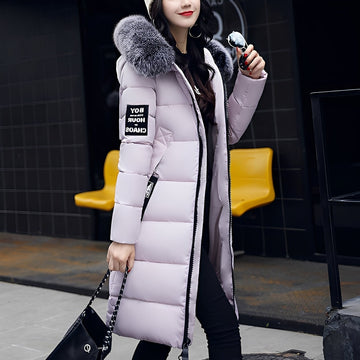 Rowina - Stylish, Padded Coat with Fur Collar for Women