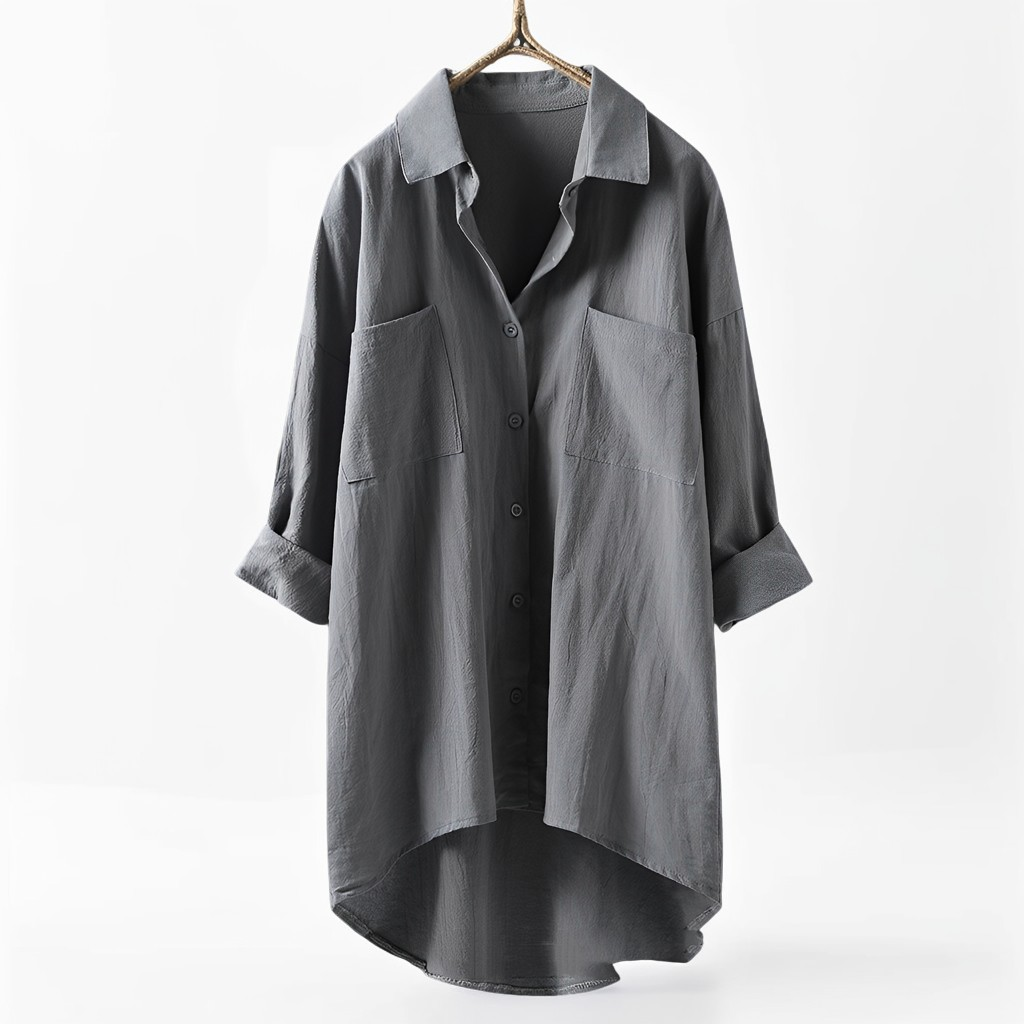 Taegan - Casual, Loose Shirt with Buttons for Women