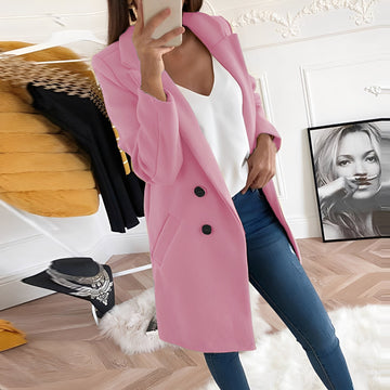 Nichole - Elegant and warm long coat for women