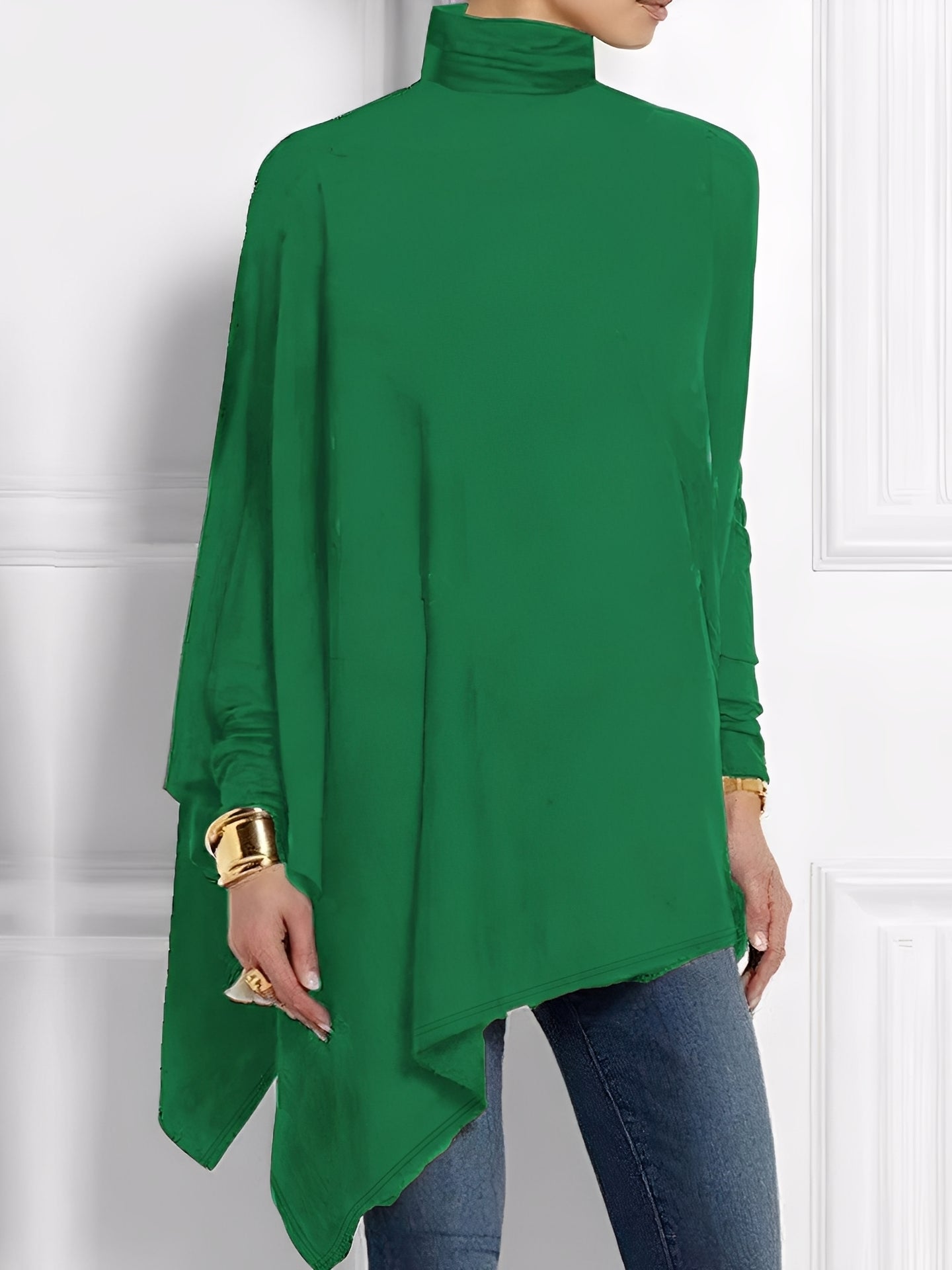 Kalysta - Stylish Asymmetrical Fleece Top for Women
