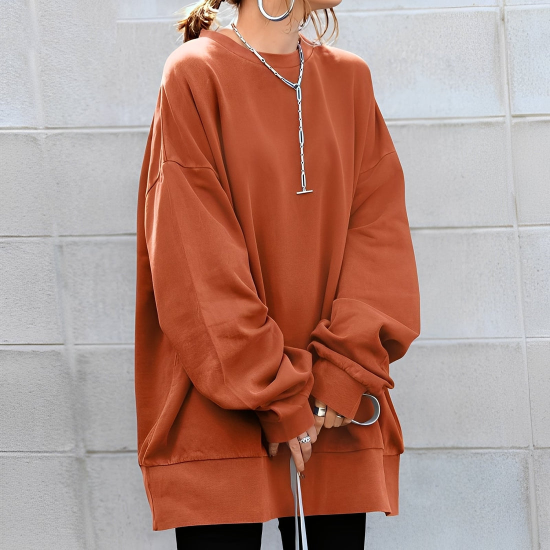 Jemima - Loose Sweater with Dropped Shoulders for Women