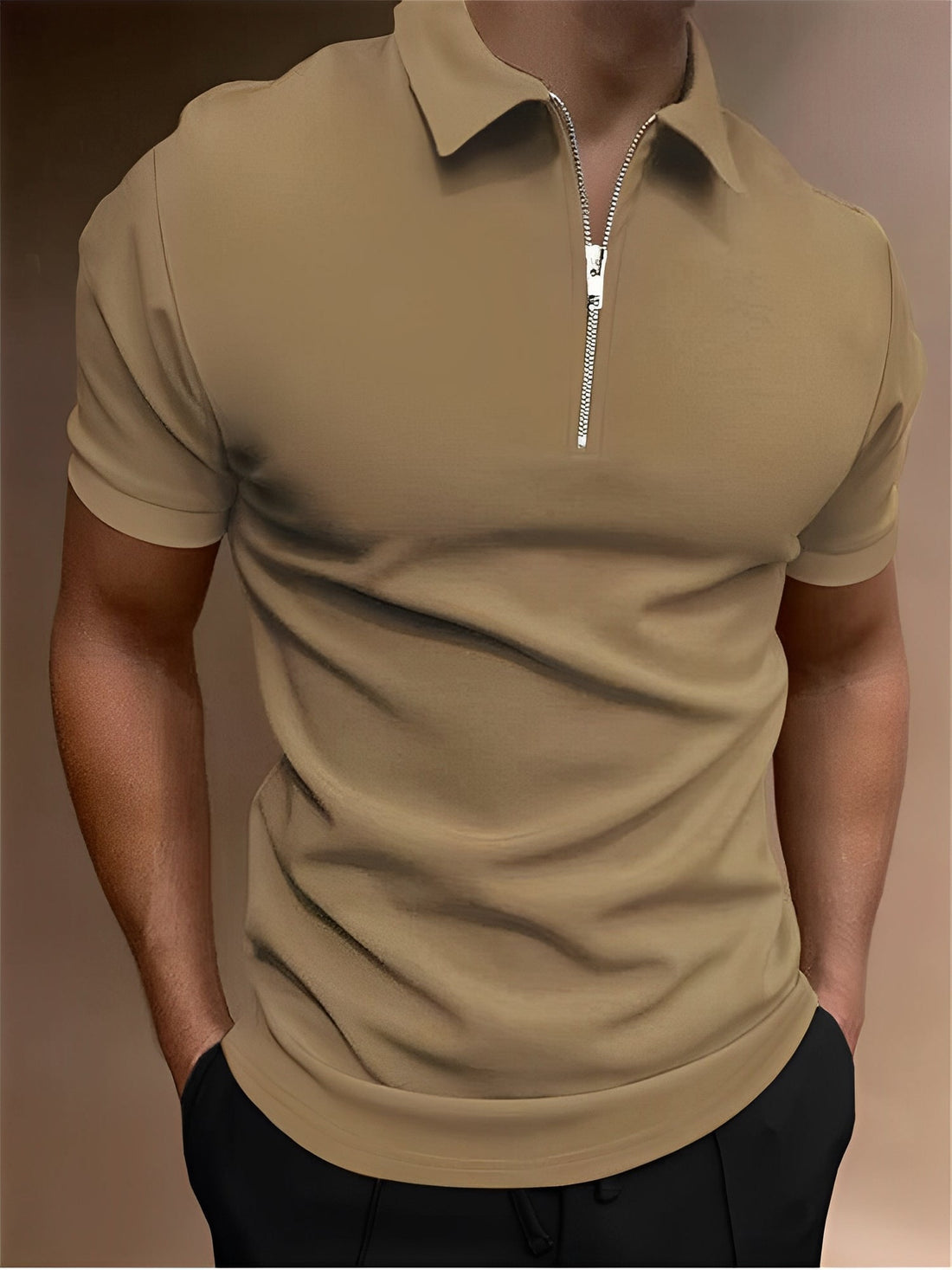 Carl - Casual Polo Shirt with Zipper for Men