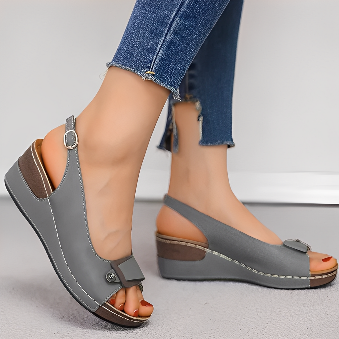 Neville - Comfortable Sandals with Wedge Heel for Women