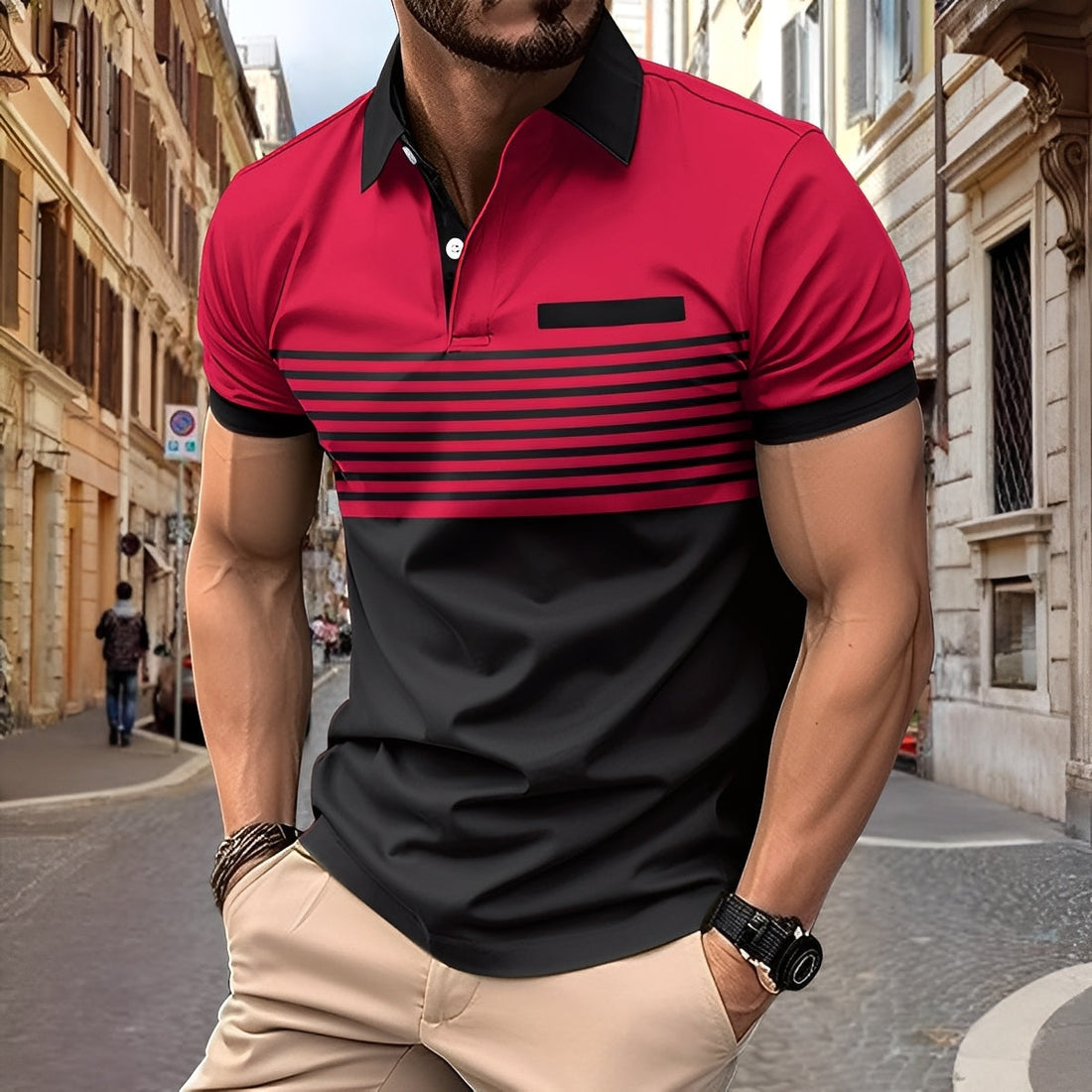 Rayden - Stylish Striped Polo Shirt for Men