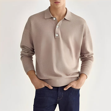 Zavier - Casual Long-Sleeve Polo Shirt for Men