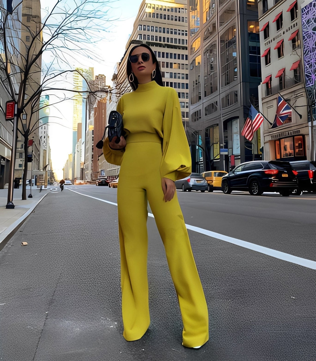 Rebeccah - Stylish long-sleeved jumpsuit for women