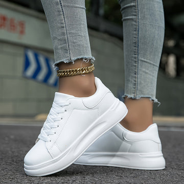 Layla - White Leather Sneakers Women for Everyday Style