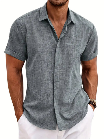 Finn - Breathable and loose-fitting short-sleeved shirt for men.