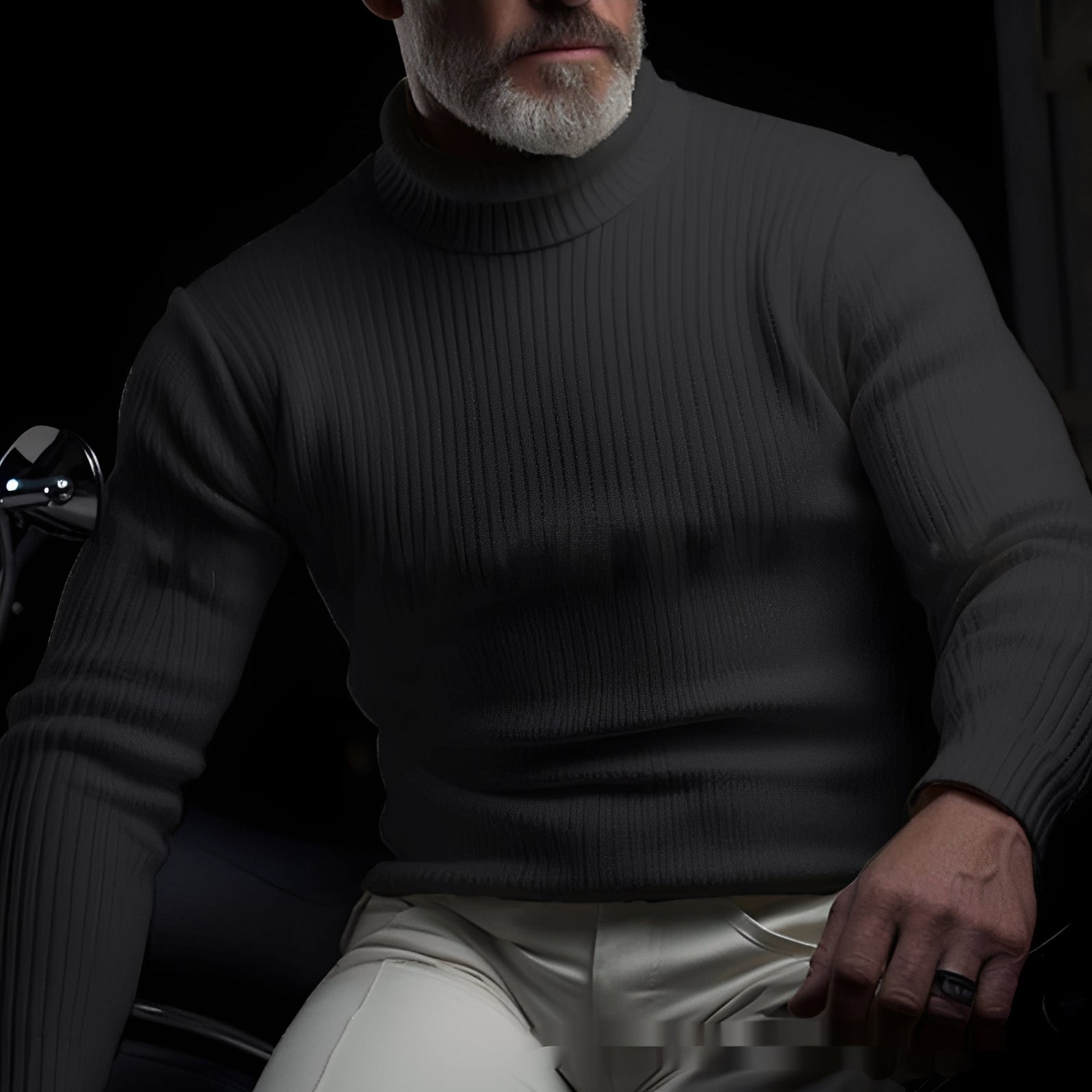 Randolf - Elegant, Simple Turtleneck Sweater for Men