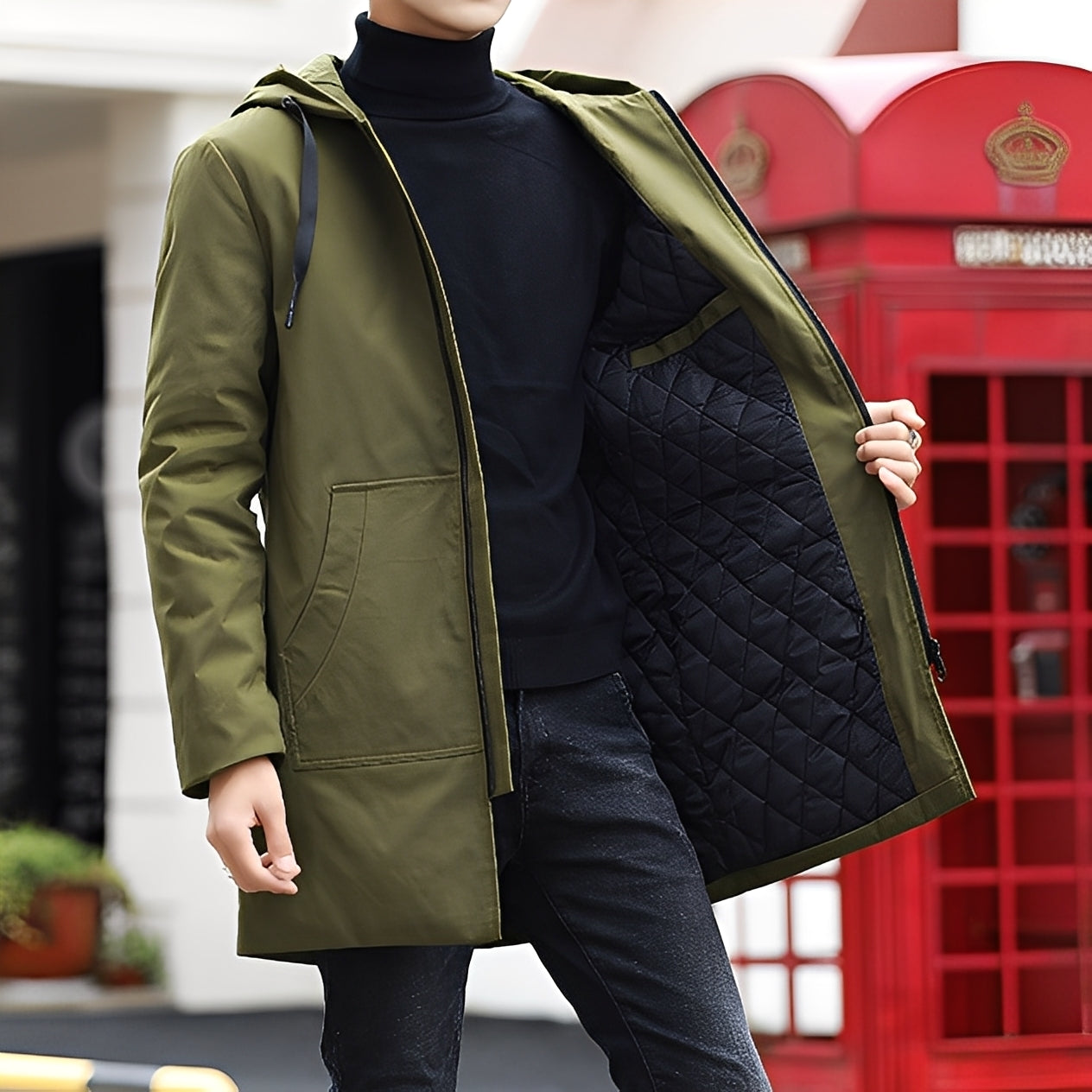 Lucas - Casual, Thick, Waterproof Jacket with Hood for Men