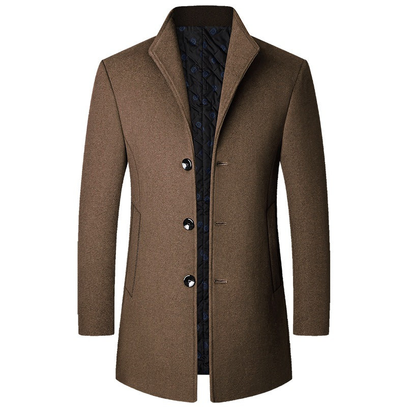 Colson - Elegant Long Wool Coat for Men