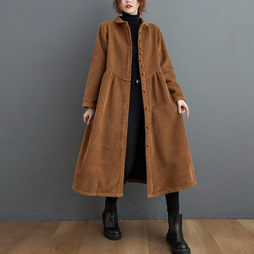 Amelia - Warm Corduroy Coat with Relaxed Fit for Women
