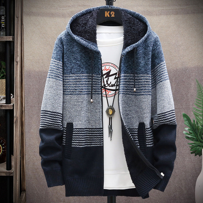 Dawson - Casual long jacket with hood for men