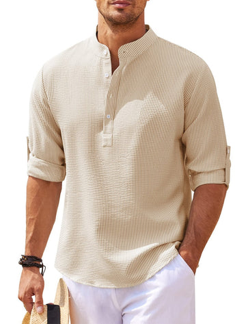 Darwin - Casual Long Sleeve Linen Shirt for Men