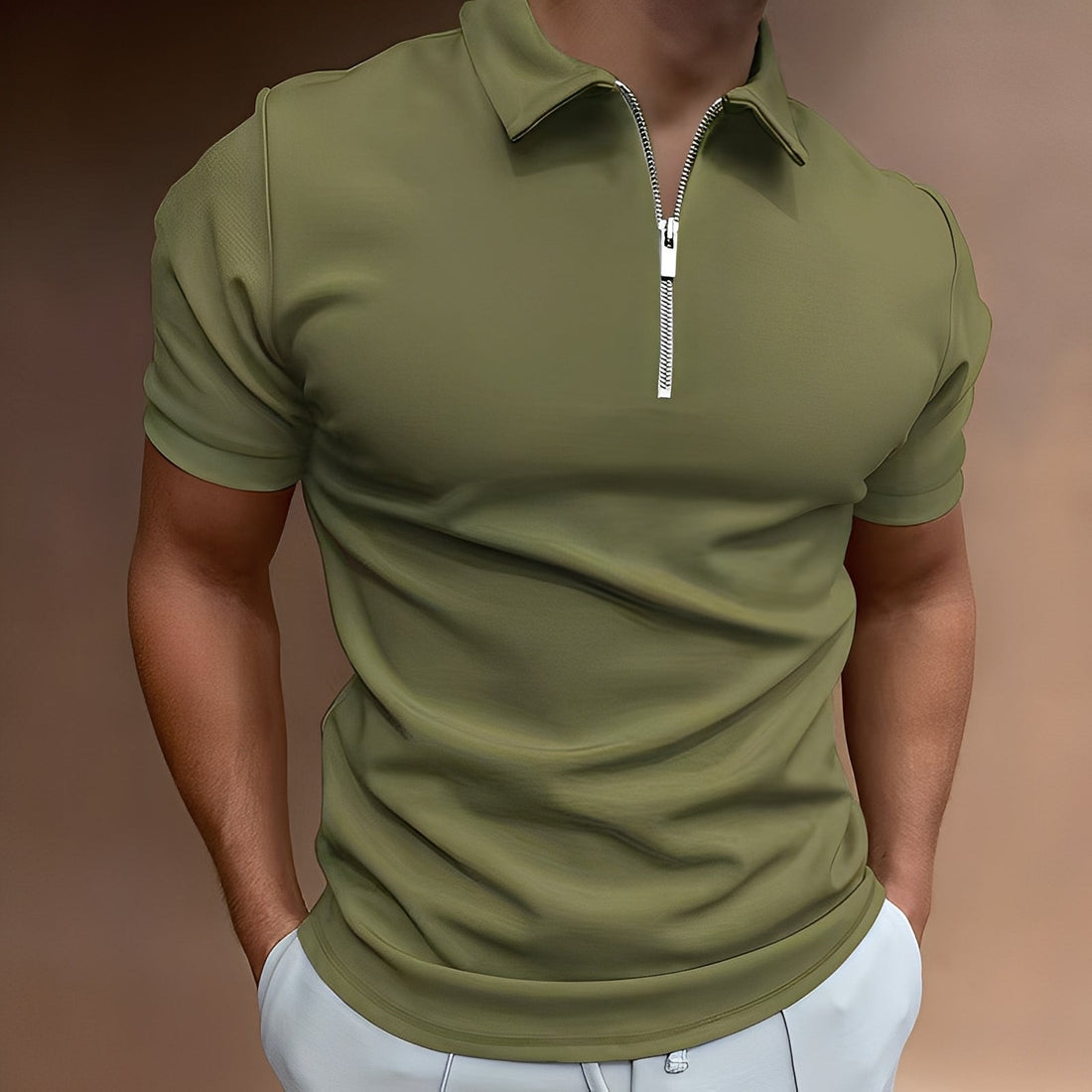 Hubert - Stylish Polo Shirt with Zipper for Men