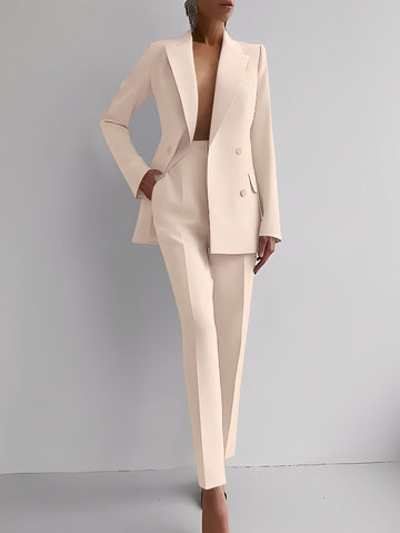 Nydia - Formal Slim-Fit Set of Blazer and Pants for Women