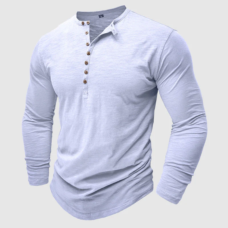 Ansel - Casual Cotton Shirt with Buttons for Men