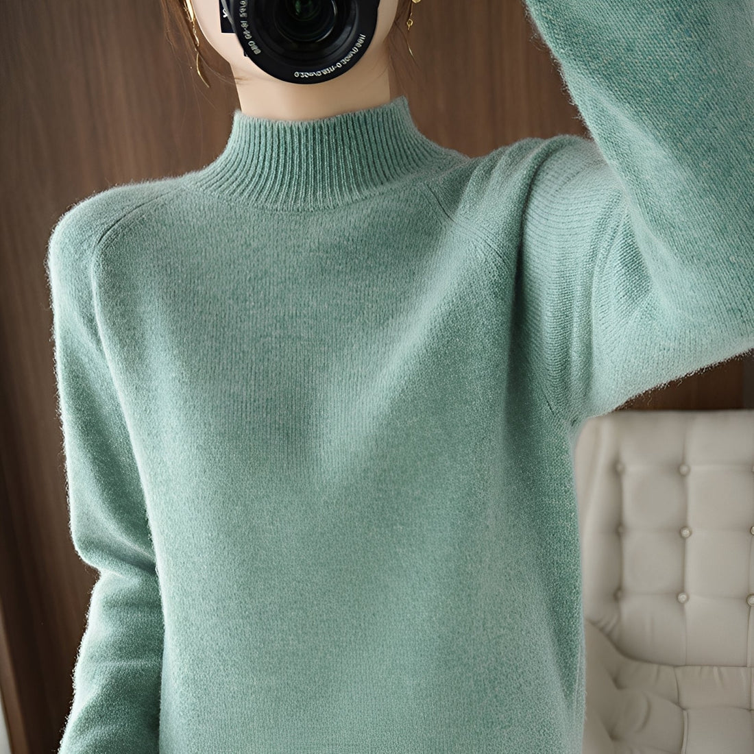 Ulyssa - Elegant Turtleneck Sweater in Cashmere for Women