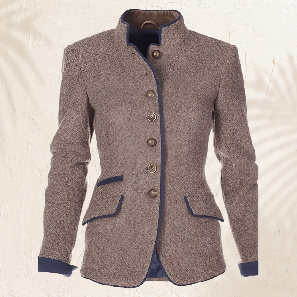 Clémence – Elegant Solid Color Jacket Women