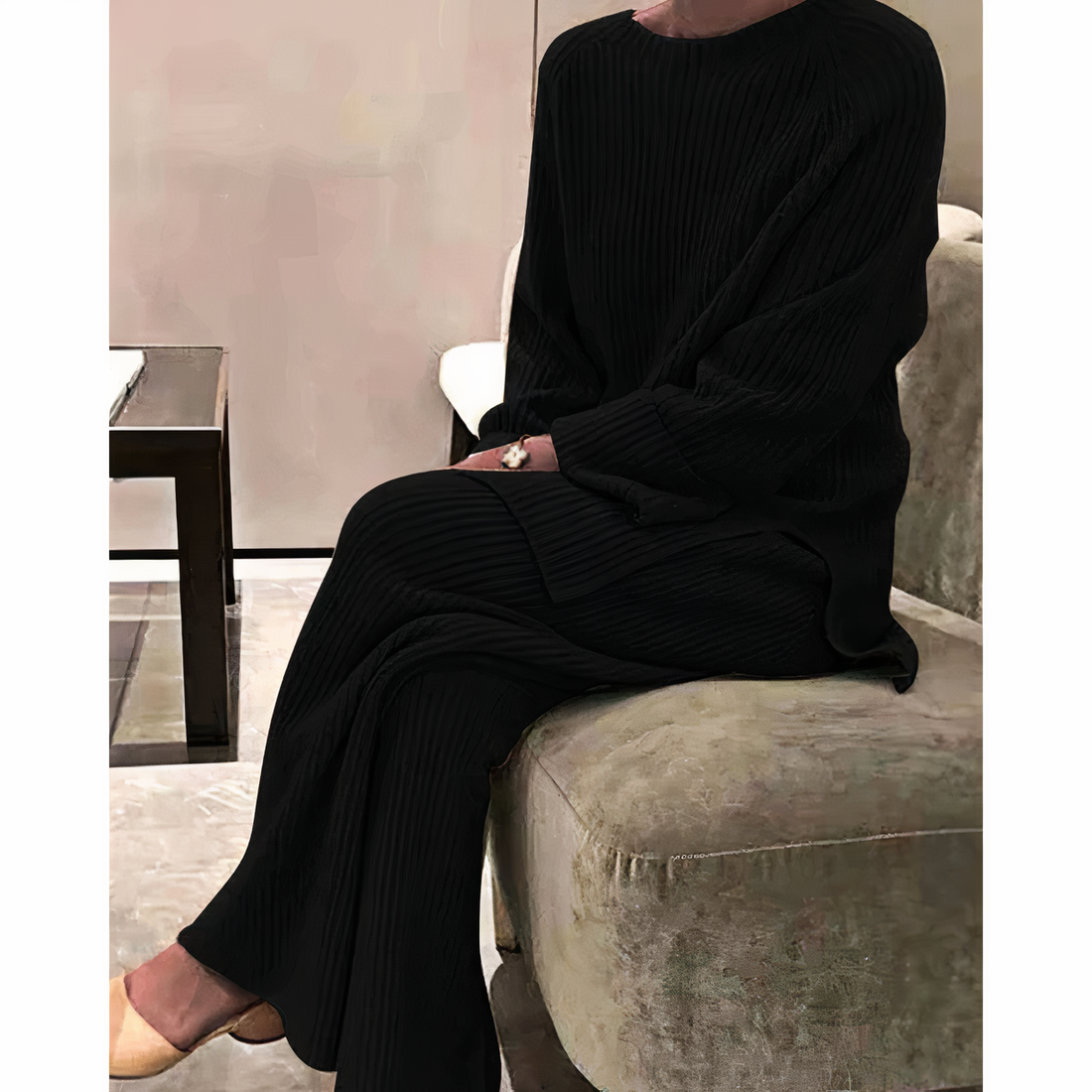 Samantha – Knitted Casual Set Sweater & Pants
