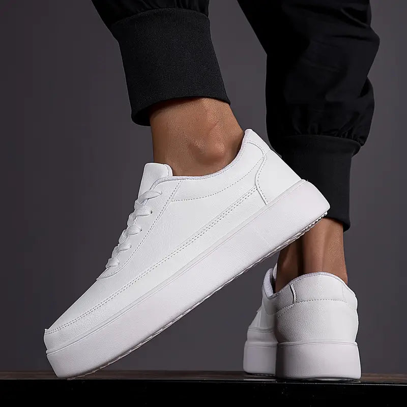 Samuel - Stylish, comfortable men's white skate shoes