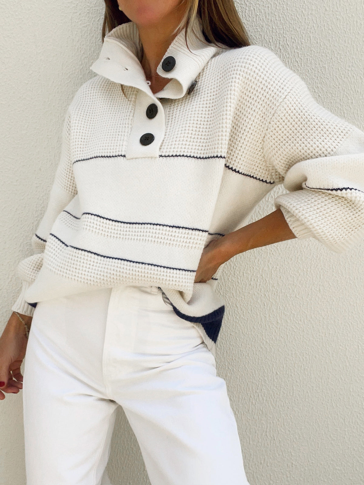 Carina – Open Button Sweater
