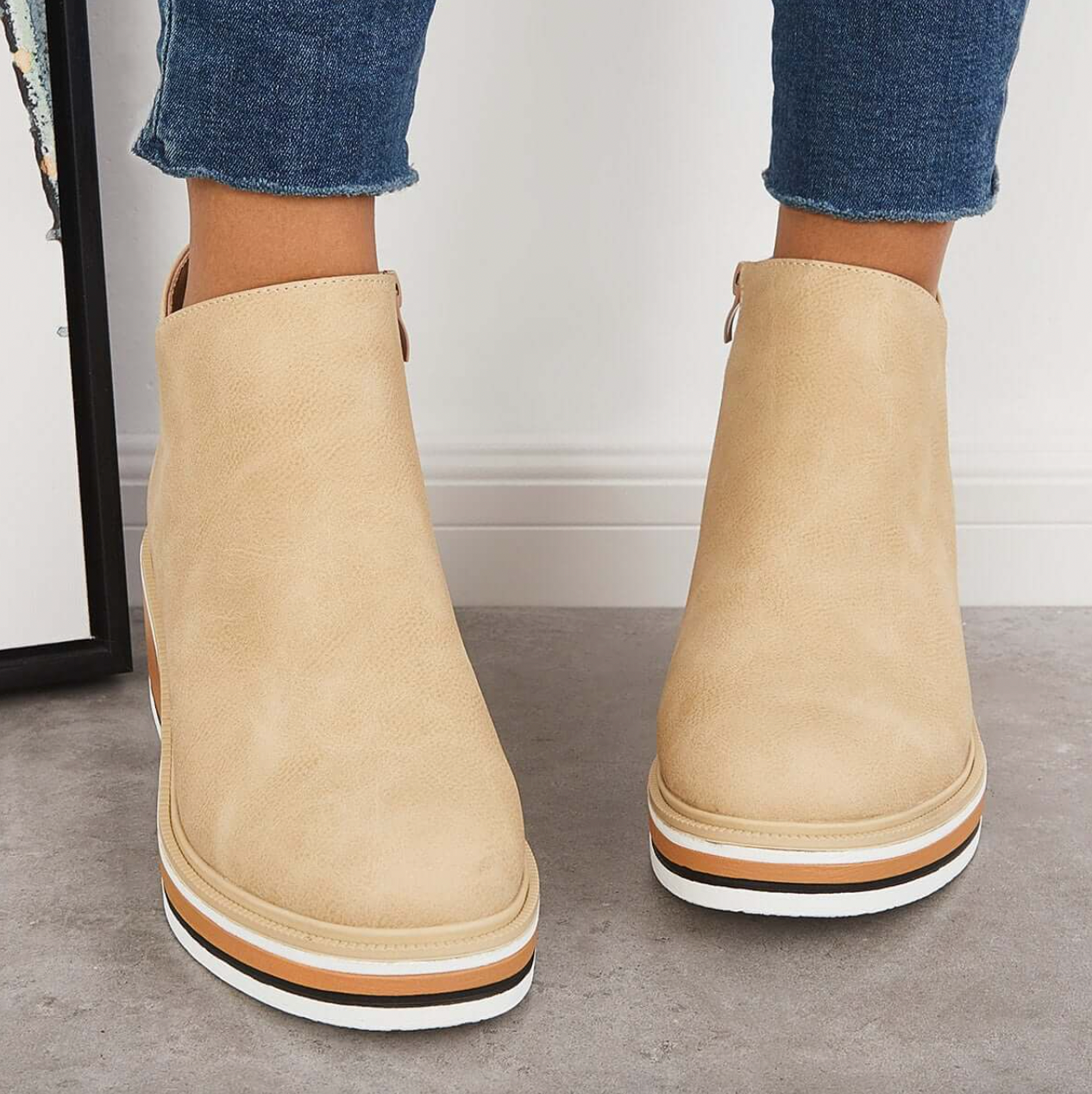 Rosanne - Elegant Leather Boots with Zipper for Women