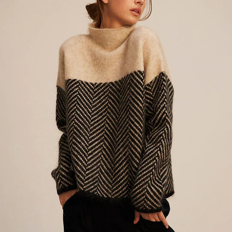 Yancy - Elegant, thick knitted sweater for women