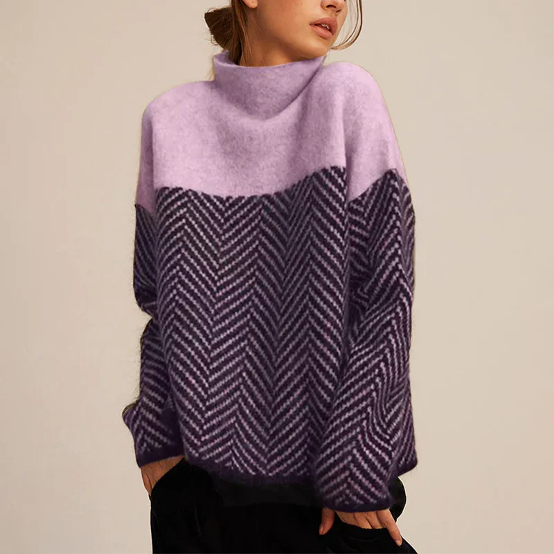 Yancy - Elegant, thick knitted sweater for women