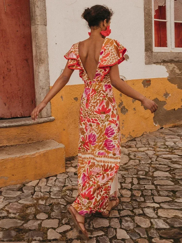 Dianarah- Elegant Vintage Long Sleeve Dress