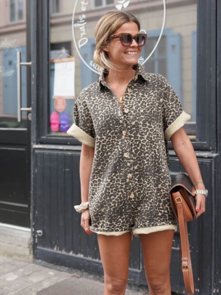 Elysia - Mini Cheetah Overall Trendy and Elegant
