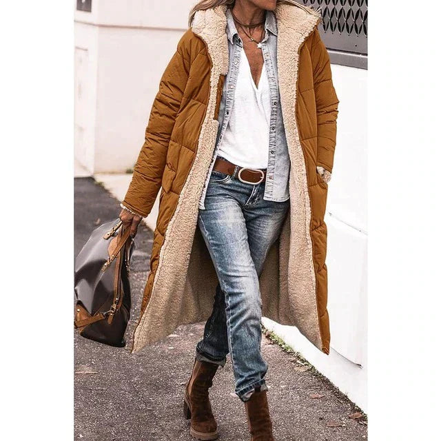 Guadalupe - Casual Hooded Coat from Fleece