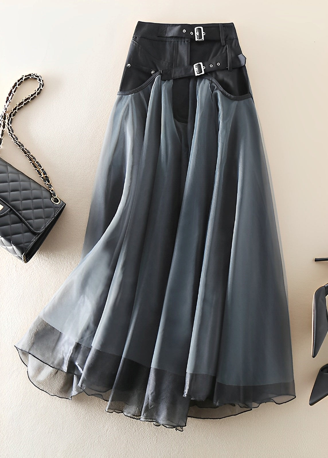 Patrice - Tulle Skirt with High Waist for Women