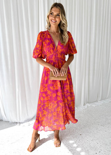 Kathy – Long Dress with V-Neck