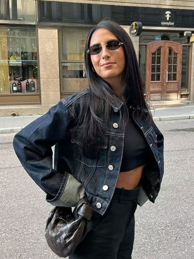 Clara – Denim Set with Trucker Jacket & High Waist Jeans