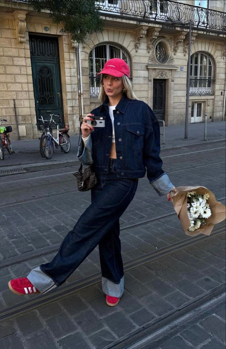Clara – Denim Set with Trucker Jacket & High Waist Jeans