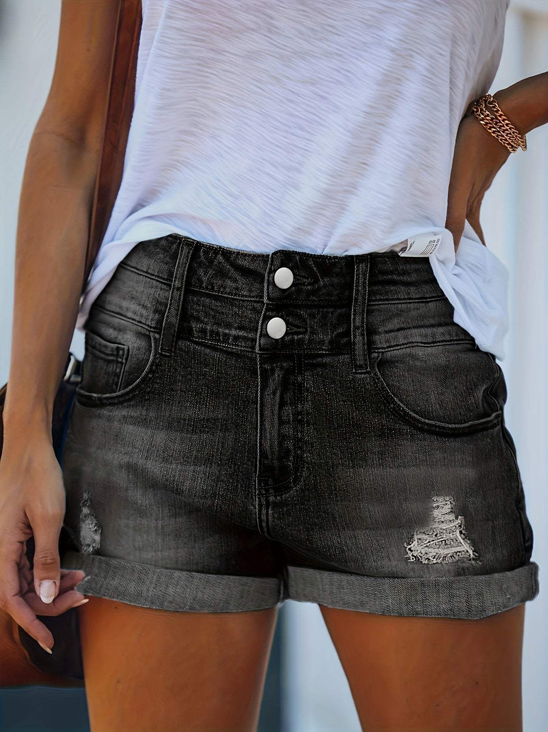Daveshka - Short Jeans, High Waist, Vintage Style