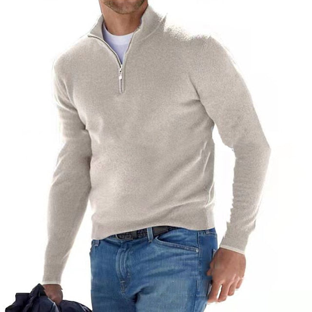 Franco - V-Neck Sweater with Zipper