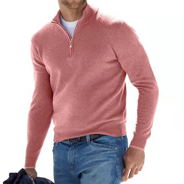 Placido - Men V-Neck Zipper Sweater