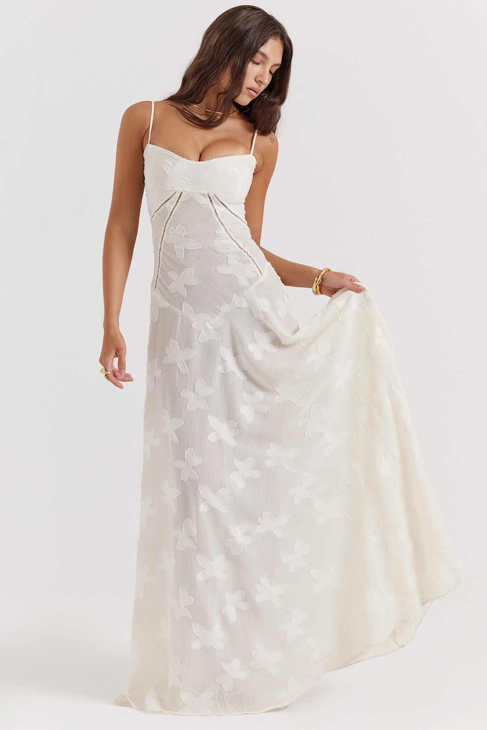 Cecily - Smooth Spaghetti Strap Maxi Dress