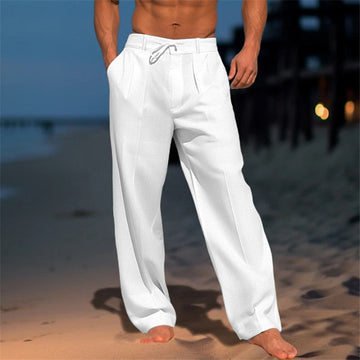 Justine - Men Linen Pants with Drawstring