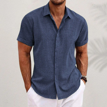 Oberon - Men Short Sleeve Linen Shirt