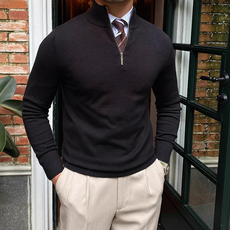 Hugo - Sweater with Half Zip