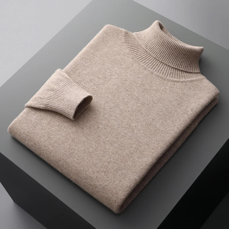 Louis - Knitted Sweater with Rolled Collar