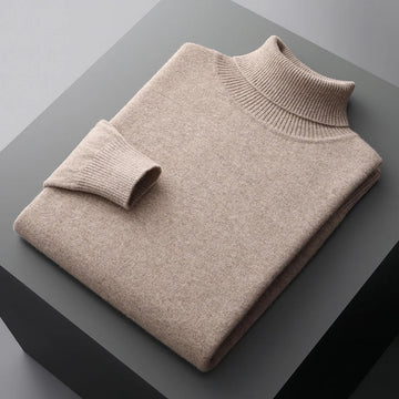 Louis - Knitted Sweater with Rolled Collar