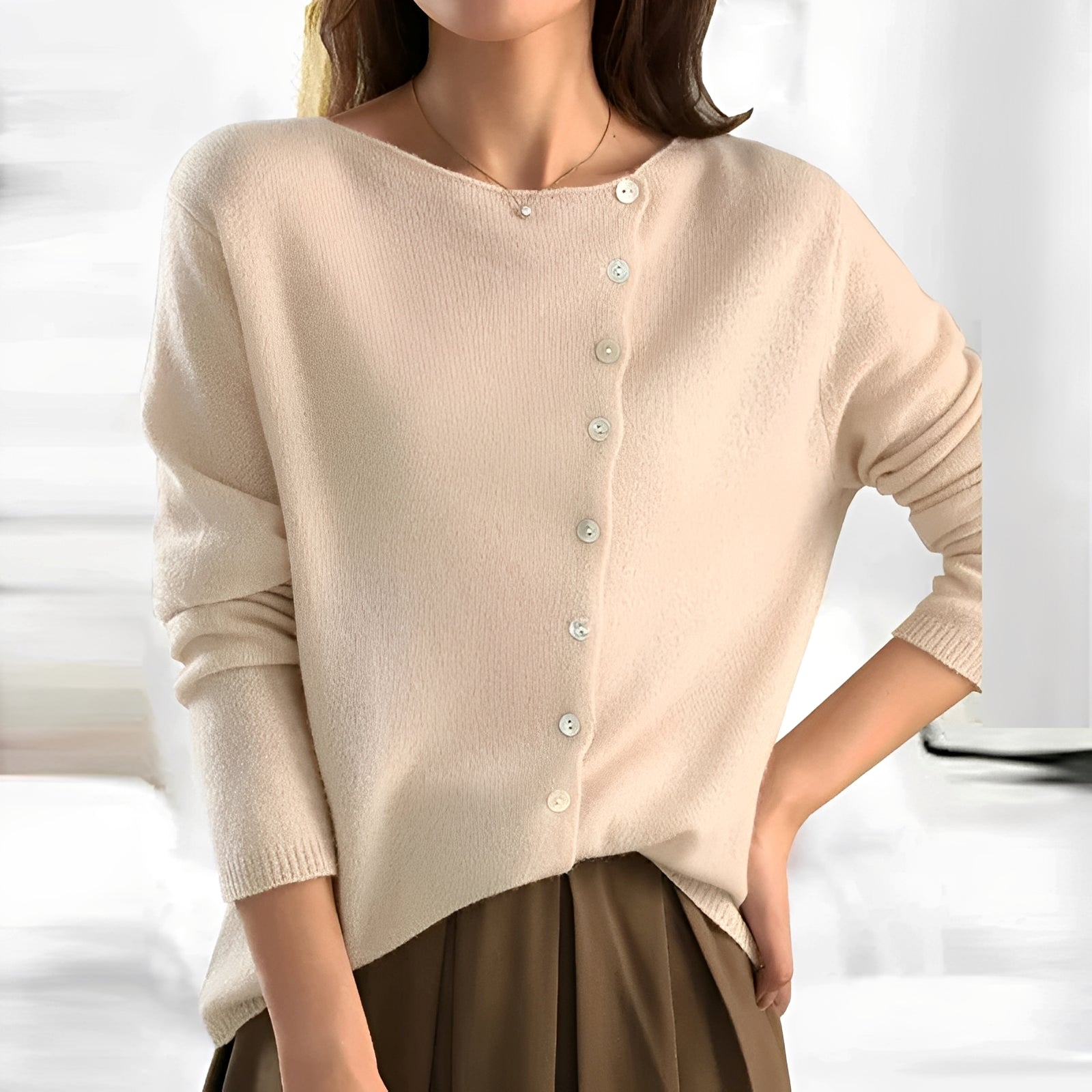 Lorena - Elegant Sweater with Fine Knit Structure for Women