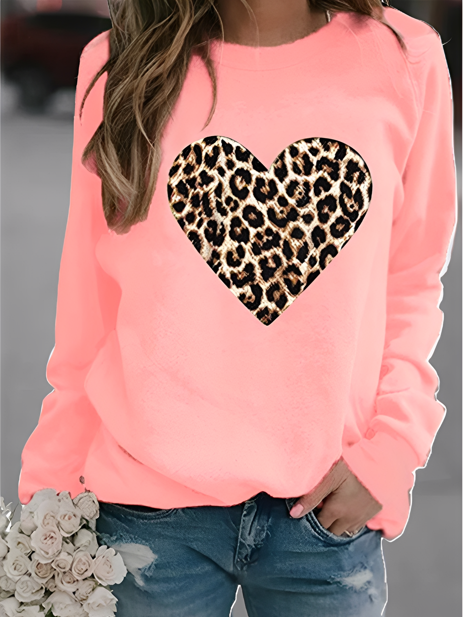 Daniella - Casual Sweater with Heart Pattern for Women